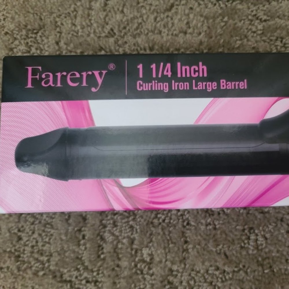 Curling iron 1 1/4 inch.  Heats up fast! Up to 430 F